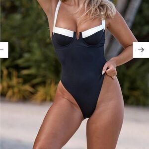Monday Swimwear one piece swimsuit clovelly one piece black/ ivory